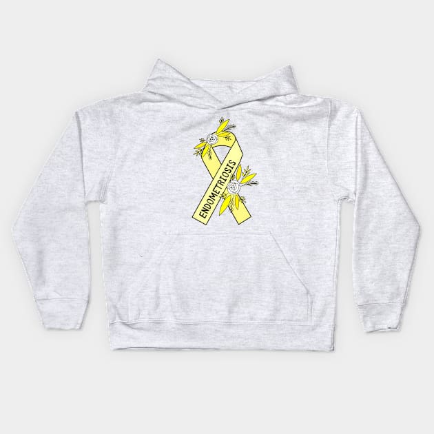 Endometriosis Awareness Kids Hoodie by Sloth Station